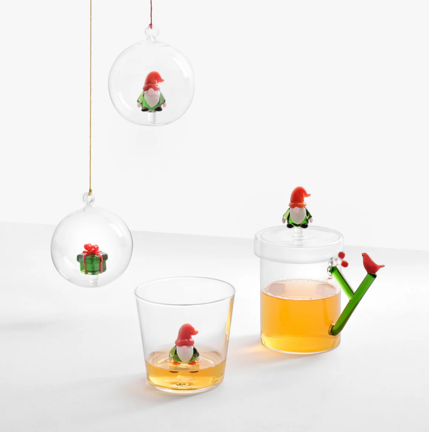 Ichendorf Milano Christmas Tales Set 2 Tumbler Pinguino in Vetro Borosilicato