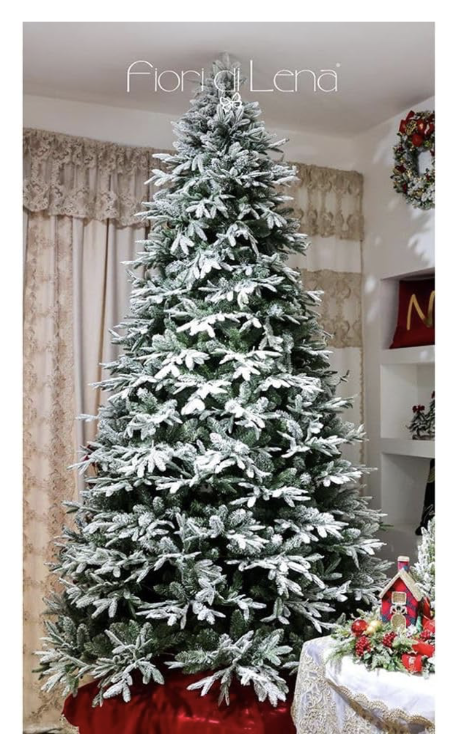 Fiori di Lena Albero di Natale innevato con 1100 LED e 4711 Rami Pino Artificiale Vancouver H240 cm