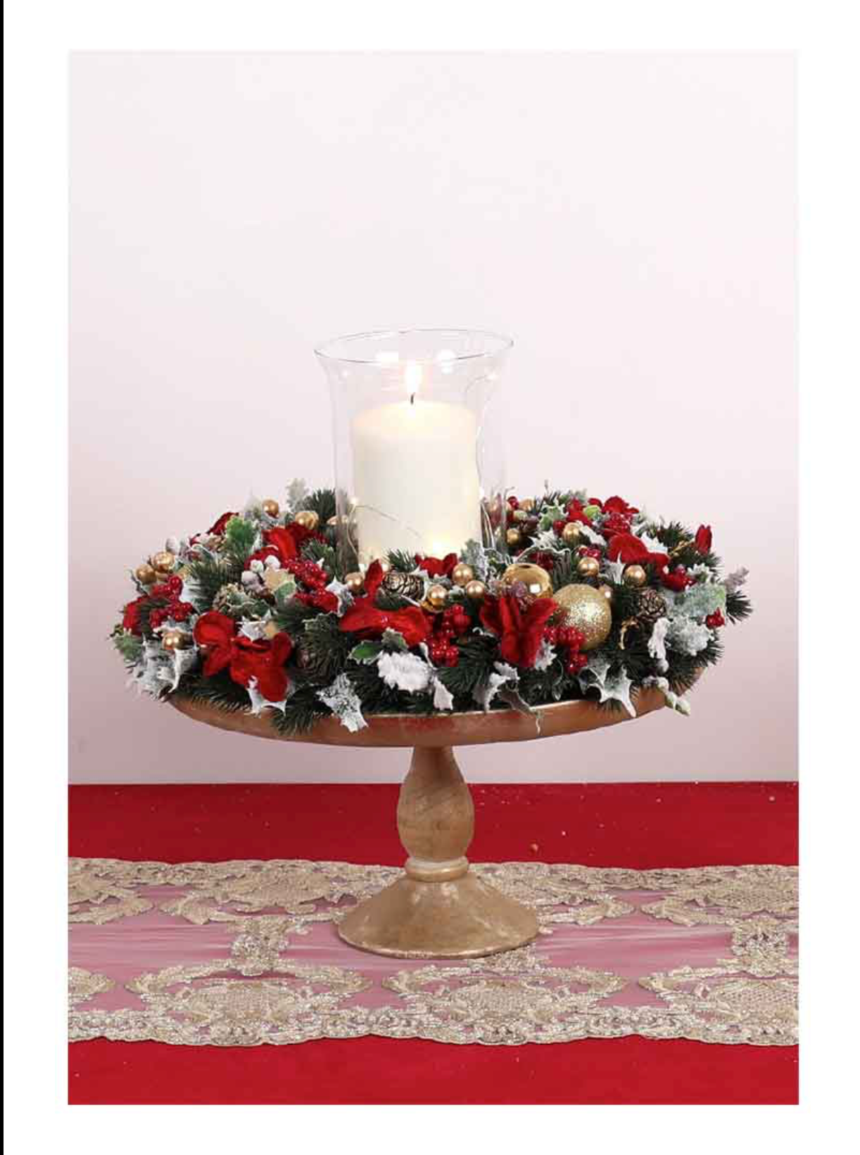 Fiori Di Lena Centrotavola Natalizio