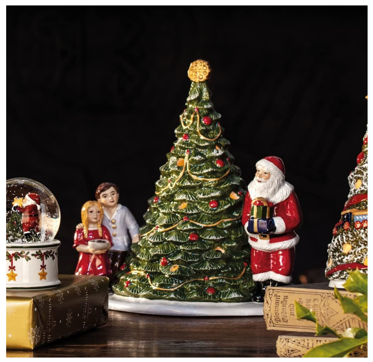 Villeroy & Boch Christmas Toy's Lanterna Babbo Natale sull'Albero, Verde/Multicolore, 20 x 17 x 23 cm