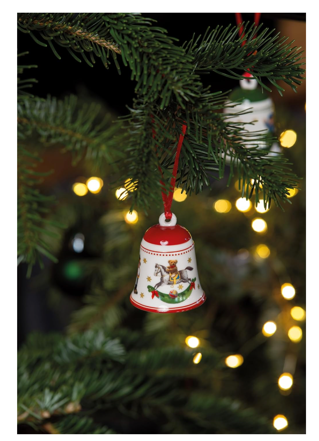 Villeroy & Boch 14-8622-6849, My Christmas Tree, Campana giocattolo, 5,5 x 5,5 x 6,5cm, Porcellana, rosso