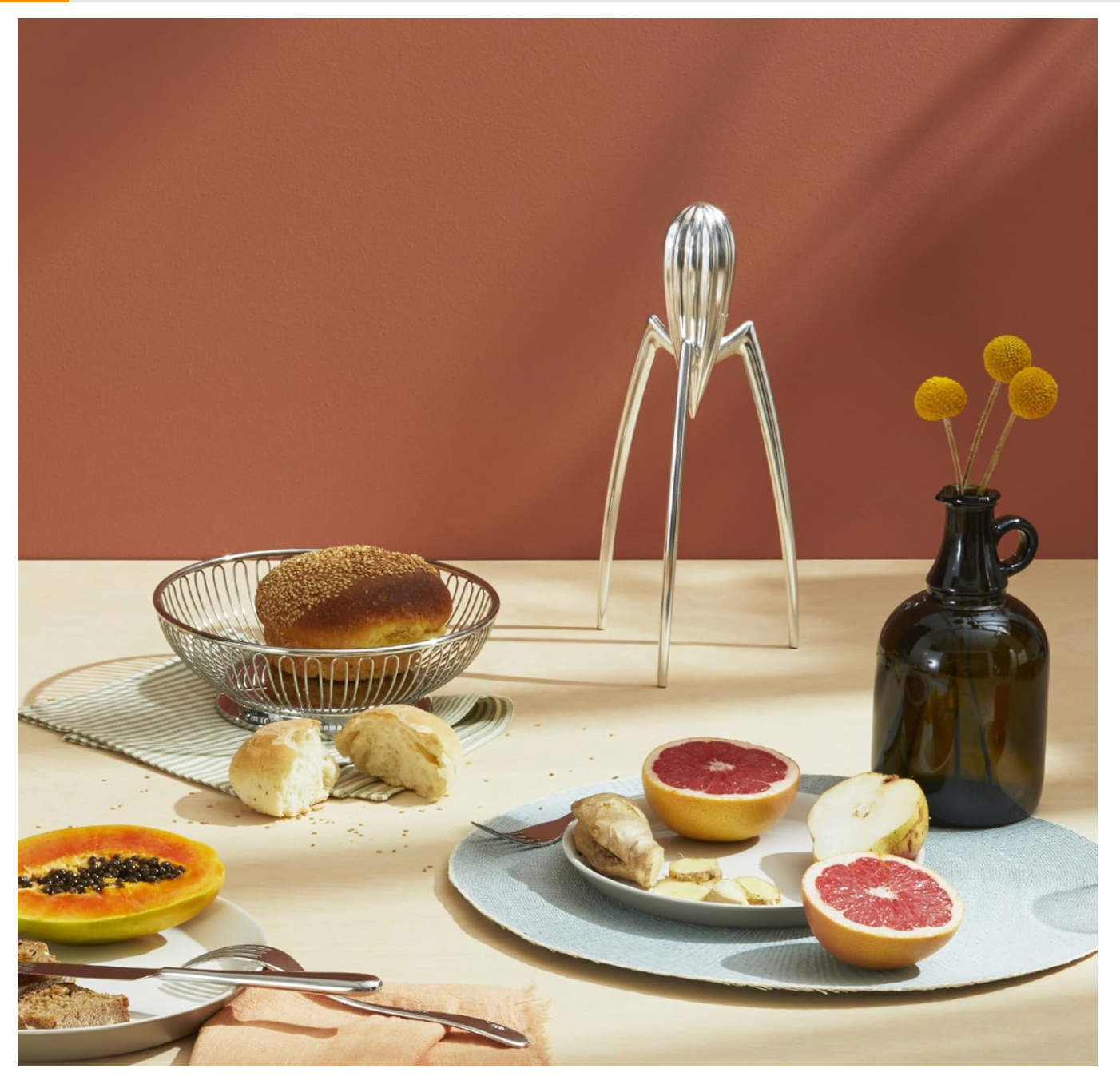 Alessi Psjs Juicy Salif Spremiagrumi Manuale Di Design In Fusione Di Alluminio, Lucido, 15.24 x 15.24 x 27.94 cm 600 grammi