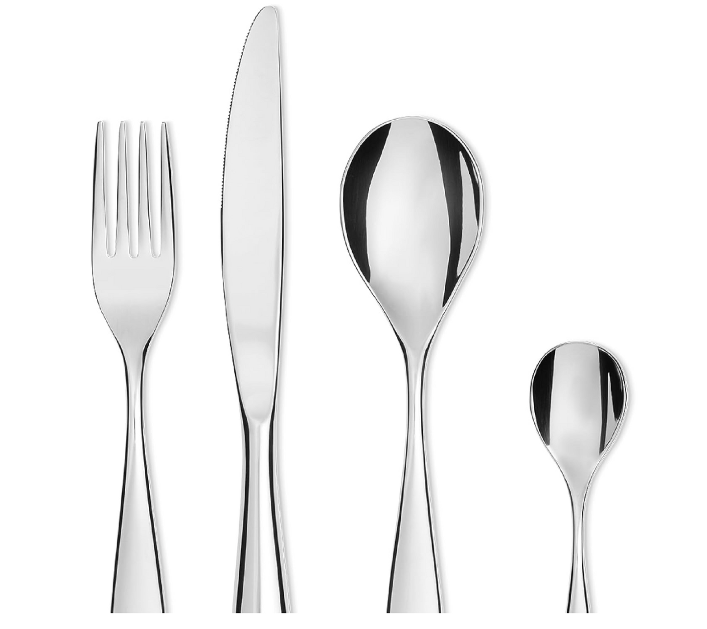 Alessi Mami Servizio Completo di Posate di Design 24 Pezzi in Acciaio Inox