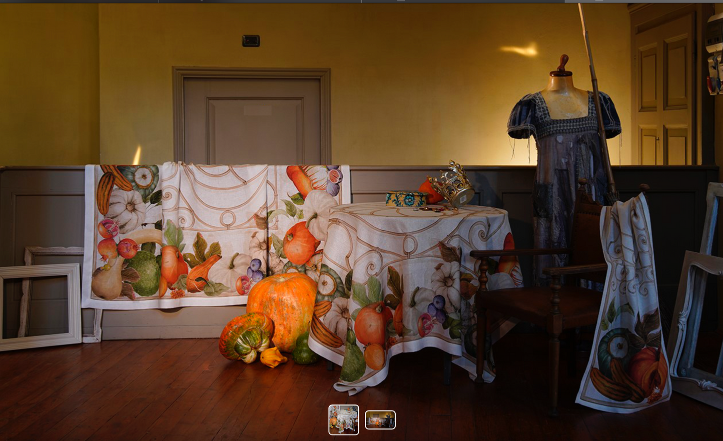 Tessitura Toscana Teleria CENERENTOLA Tovaglia di Lino 270X 170 CM