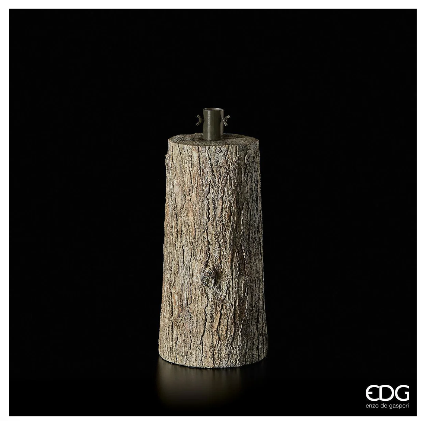 Enzo De Gasperi Base Tronco effetto legno H 55 cm per Albero di Natale