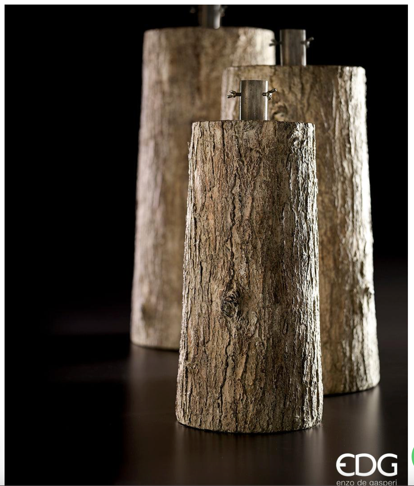 Enzo De Gasperi Base Tronco effetto legno H 55 cm per Albero di Natale