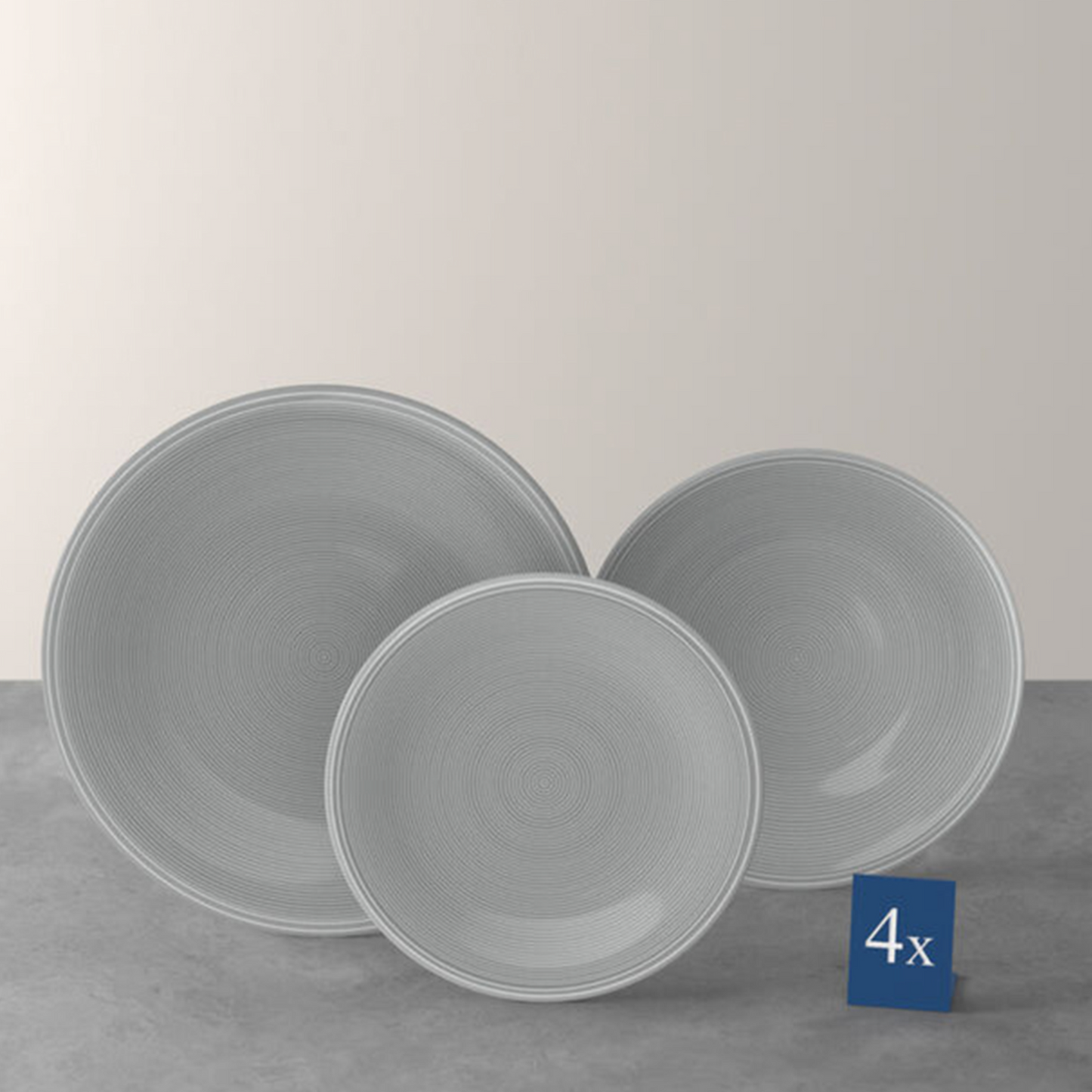 VILLEROY & BOCH Loop Set Piatti 12 Pezzi Grigio