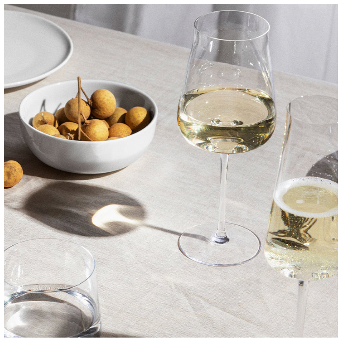 Alessi Set 4 Calici vino Bianco Eugenia in vetro cristallino 45 cl