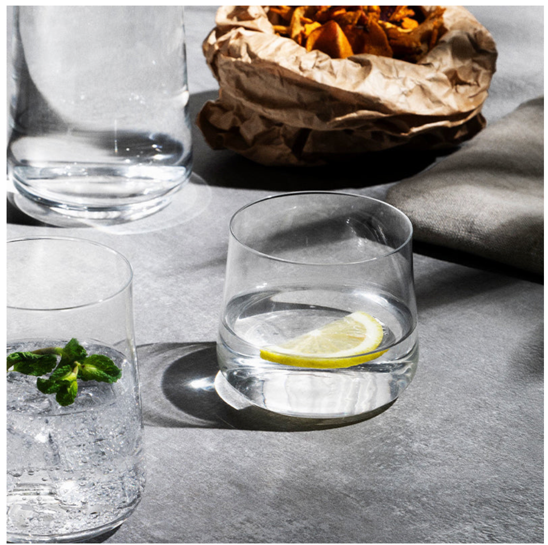 Alessi Set 4 Bicchieri Acqua Eugenia in vetro cristallino 39 cl