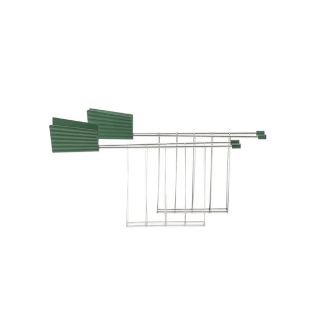 Alessi Set 2 Pezzi Pinze Tostapane Plissé Verde