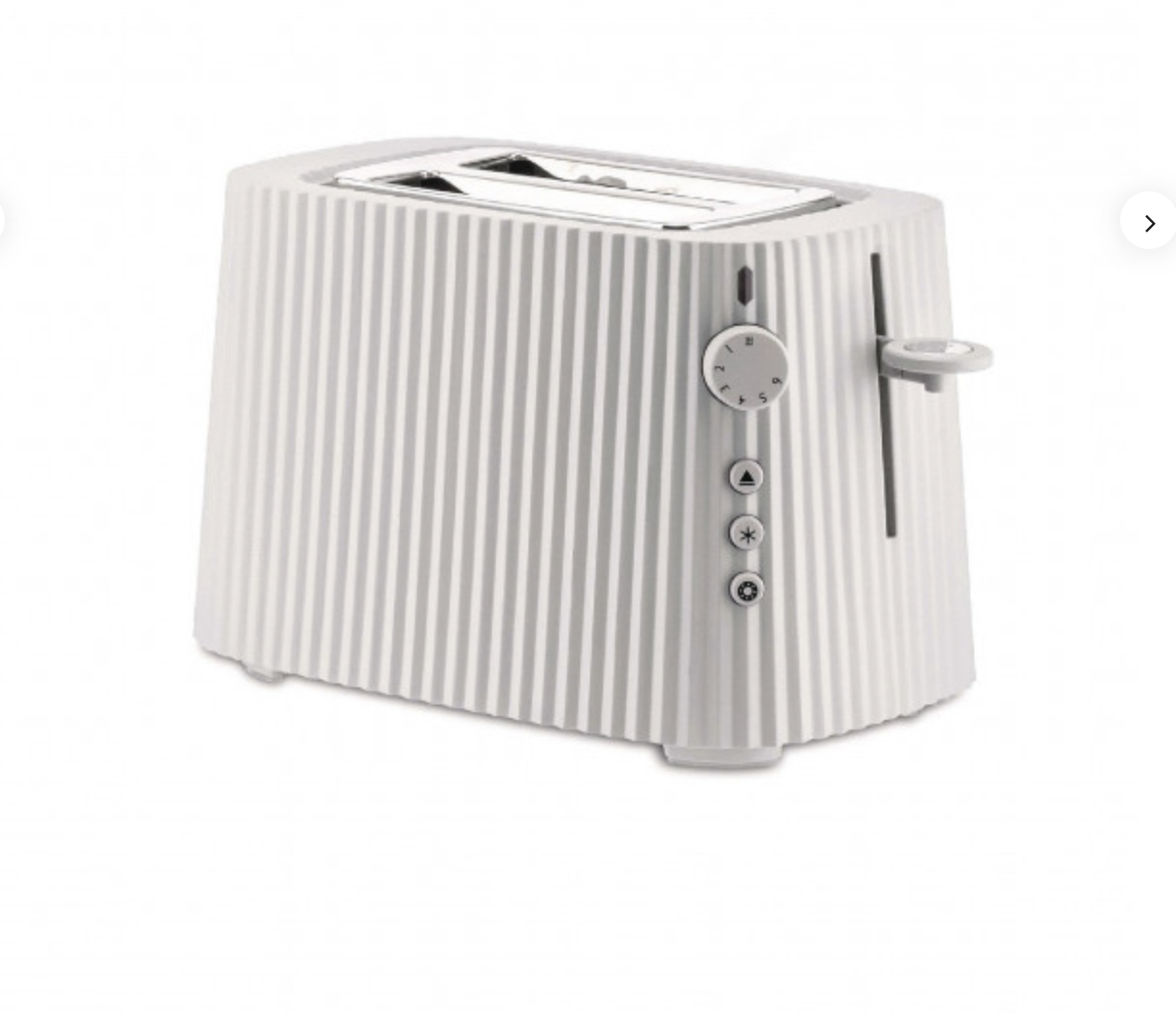 Alessi Set 2 Pezzi Pinze Tostapane Plissé Bianco