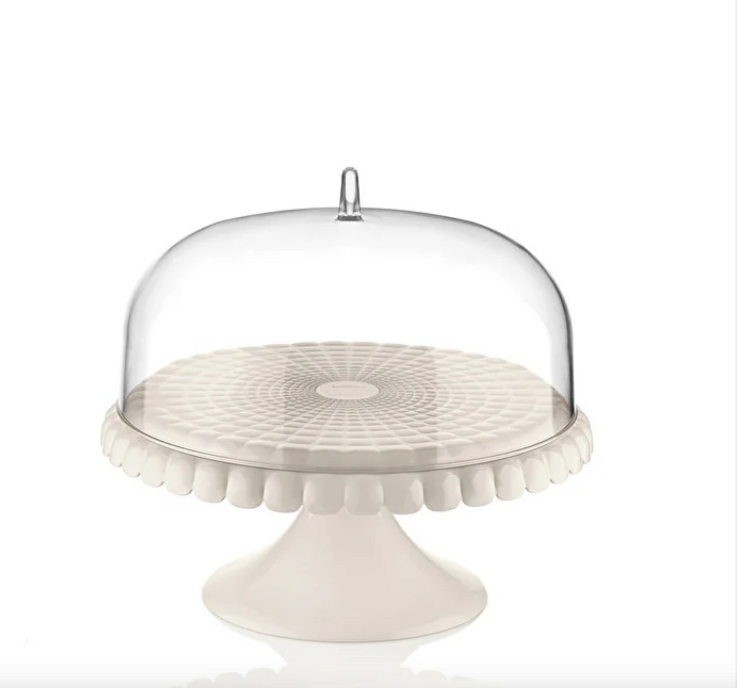 Guzzini Alzata con Campana Tiffany in Resina D30 cm Bianca