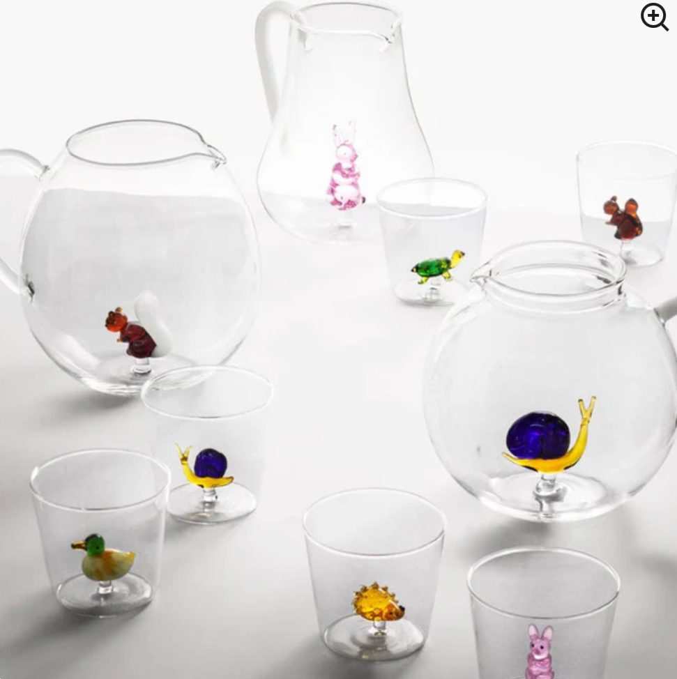 Ichendorf Milano Animal Farm Brocca Chiocciola in Vetro Borosilicato