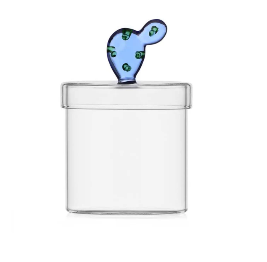 Ichendorf Milano Barattolo Contenitore Cactus Blu H13 cm