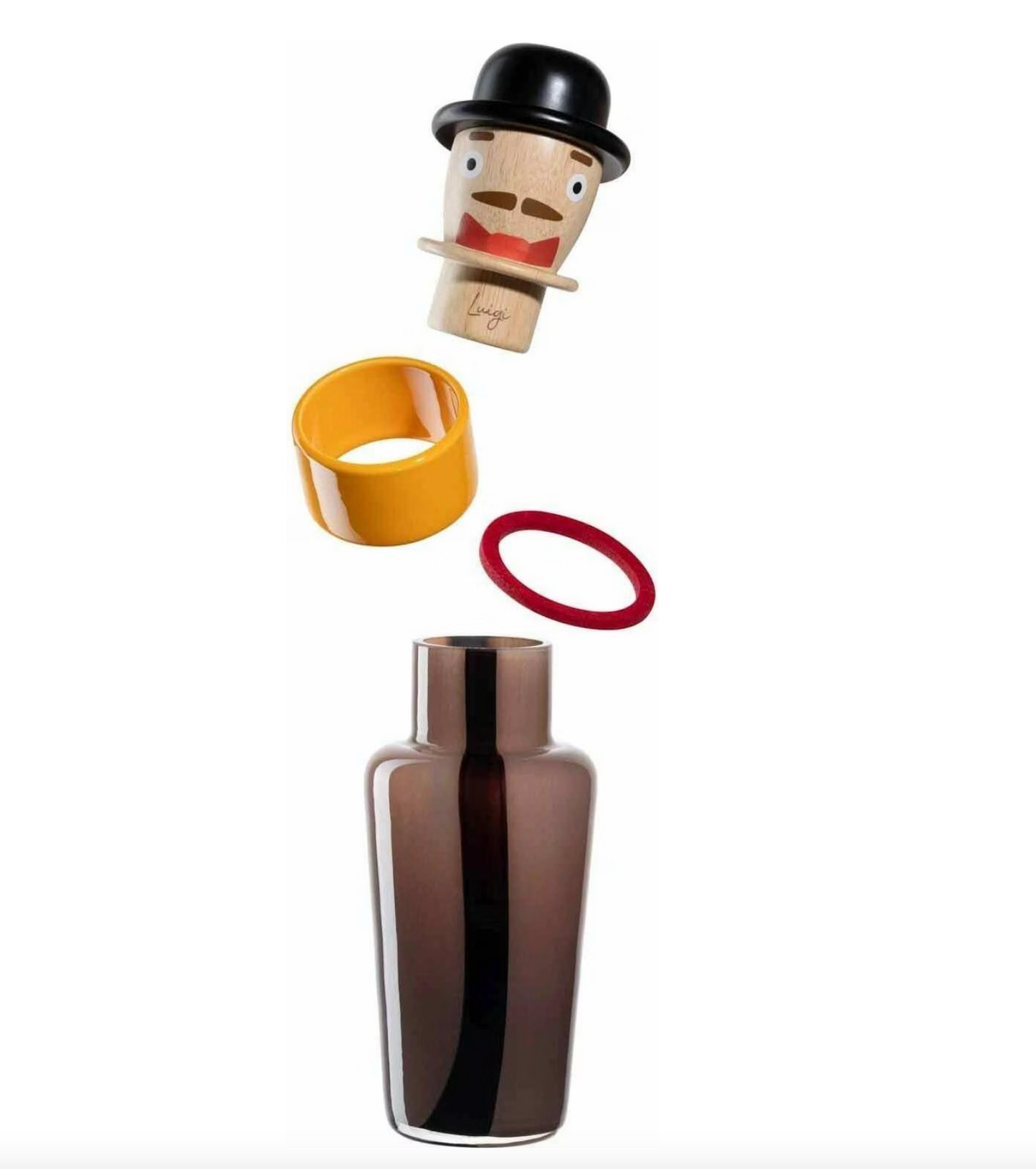 Leonardo Vase Luigi 33 cm, Braun, Höhe: 33 cm