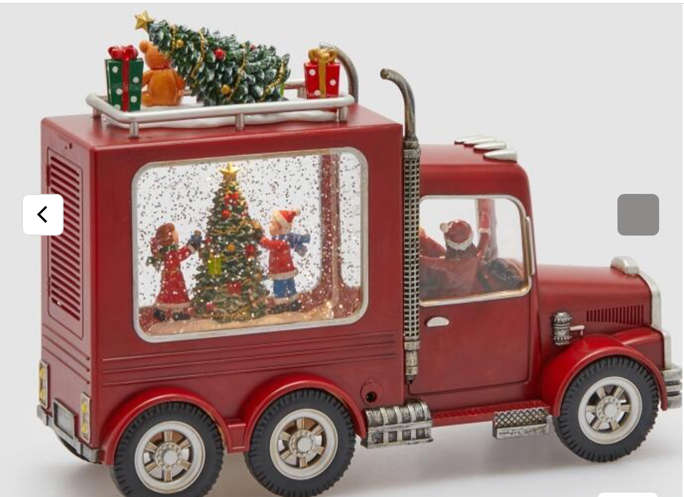 EDG Enzo De Gasperi Decoro Furgone Babbo Natale H 21,5 Cm L 28 Cm L 9 Cm Musica, Mov. Led Red