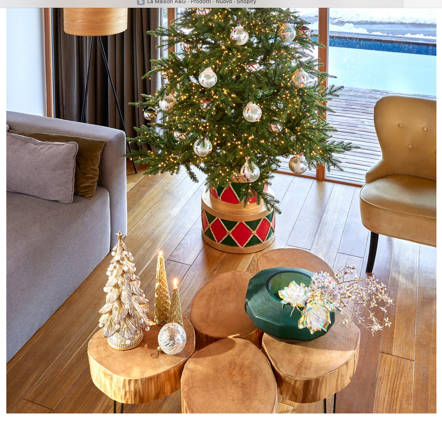 EDG Enzo De Gasperi base per albero artificiale Tamburo Ø45x49cm