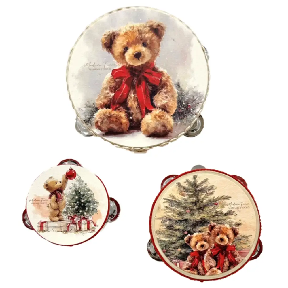 Madame Fioccò Set 3 Tamburelli Ø 10-13-18 cm La Magia del Natale