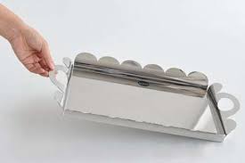 Alessi Vassoio Rettangolare Recinto 51,5x34,5 cm in Acciaio Inossidabile