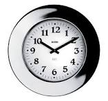 Momento, orologio da parete cromato, Alessi