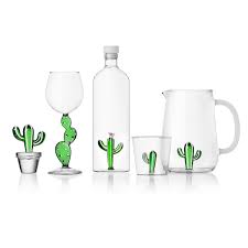 Ichendorf Milano Desert Plants Clessidra Cactus Verde in Vetro Borosilicato