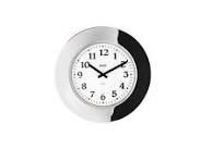 Momento, orologio da parete cromato, Alessi