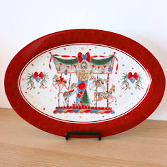 Nuvole di Stoffa Piatto da Portata Giostra con Scatola 35x23,5 cm