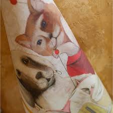 TESSITURA TOSCANA TELERIE Strana Coppia – Gatto Canovaccio 50 x70cm
