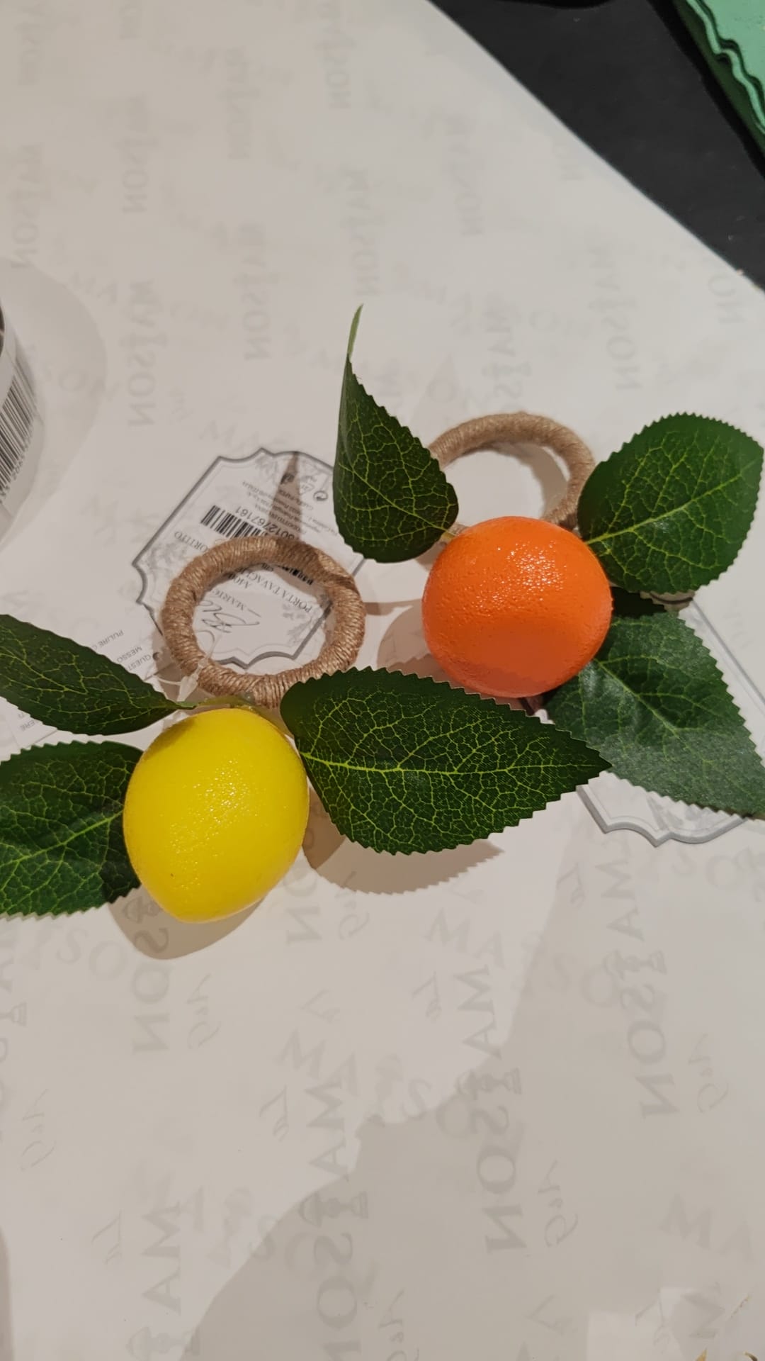 Blanc Mariclò' Porta Tovagliolo Assortito Limone e Mandarino