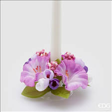 EDG Enzo De Gasperi Portacandela Petunia Mix D16 cm Viola