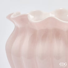 Edg Enzo de Gasperi Vaso Fleur portafiori in vetro rosa D17xH20 cm