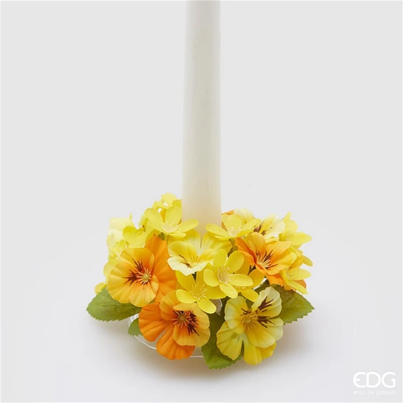 EDG - ENZO DE GASPERI Corona Girocandela D12Cm Panse Mix Giallo