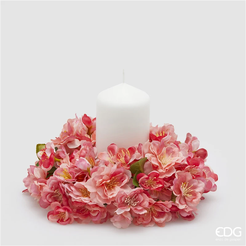 Edg - Enzo De Gasperi Corona Girocandela D25Cm Sakura Rosa