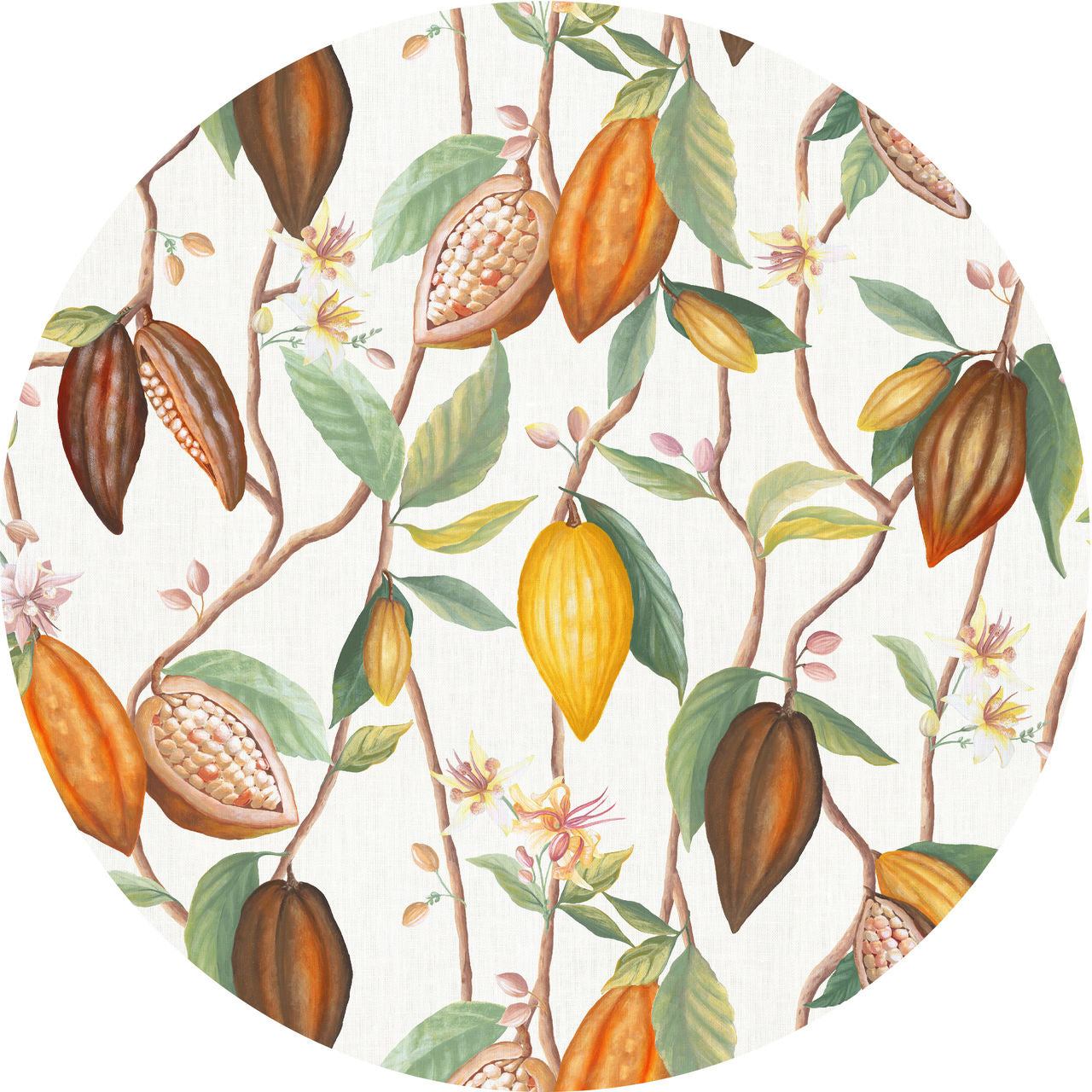 Tessitura Toscana Teleria Tovaglia Rotonda COCOA 170 CM