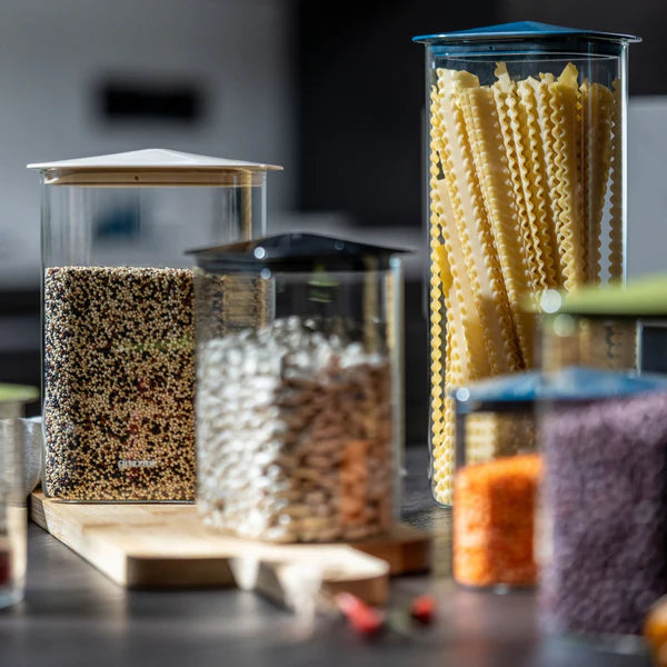 GUZZINI Barattolo Rettangolare Fresh & Style 2.100 Ml Vetro Tappo Nero