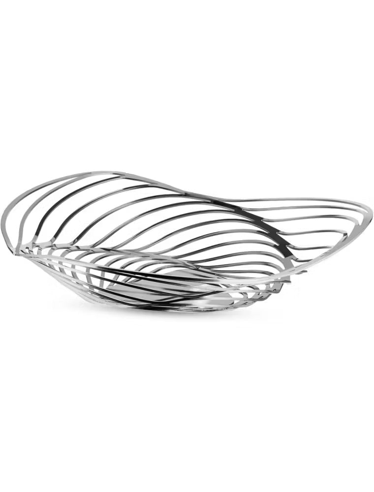 Trinity, fruttiera/cestino in acciaio cromato, Alessi