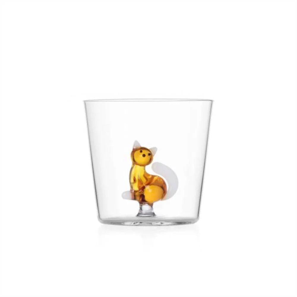 Ichendorf Tabby Cat tumbler gatto ambra con coda bianca by Alessandra Baldereschi
