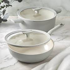 BergHOFF Tegame con coperchio antiaderente Balance Moonmist 26cm