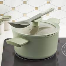 BergHOFF Casseruola antiaderente con coperchio Balance Sage 24cm