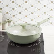 BergHOFF Wok con coperchio antiaderente Balance Sage 32cm