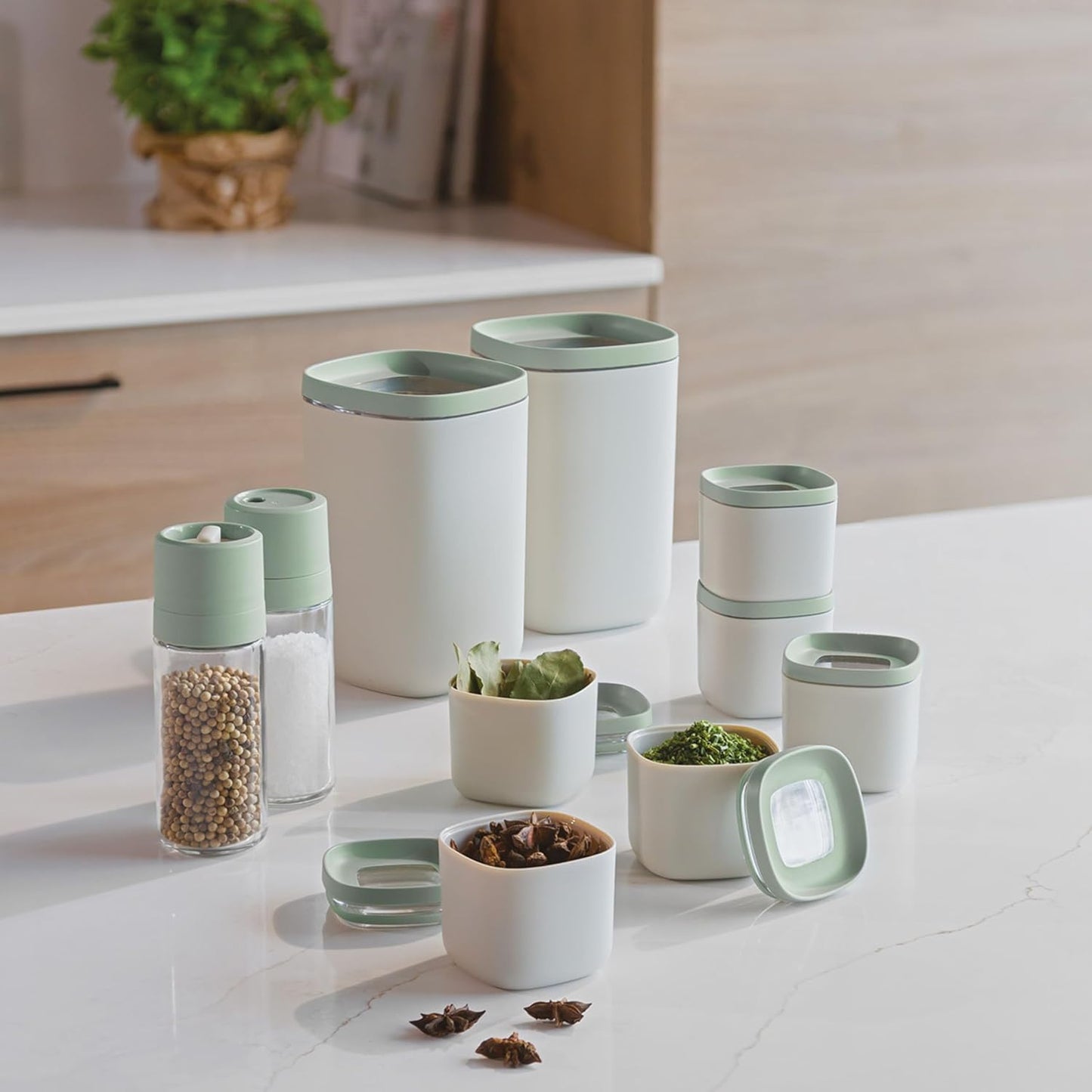 BergHOFF Set di 4 piccoli contenitori per alimenti e spezie Balance