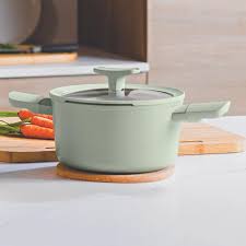 BergHOFF Casseruola antiaderente con coperchio Balance Sage 24cm