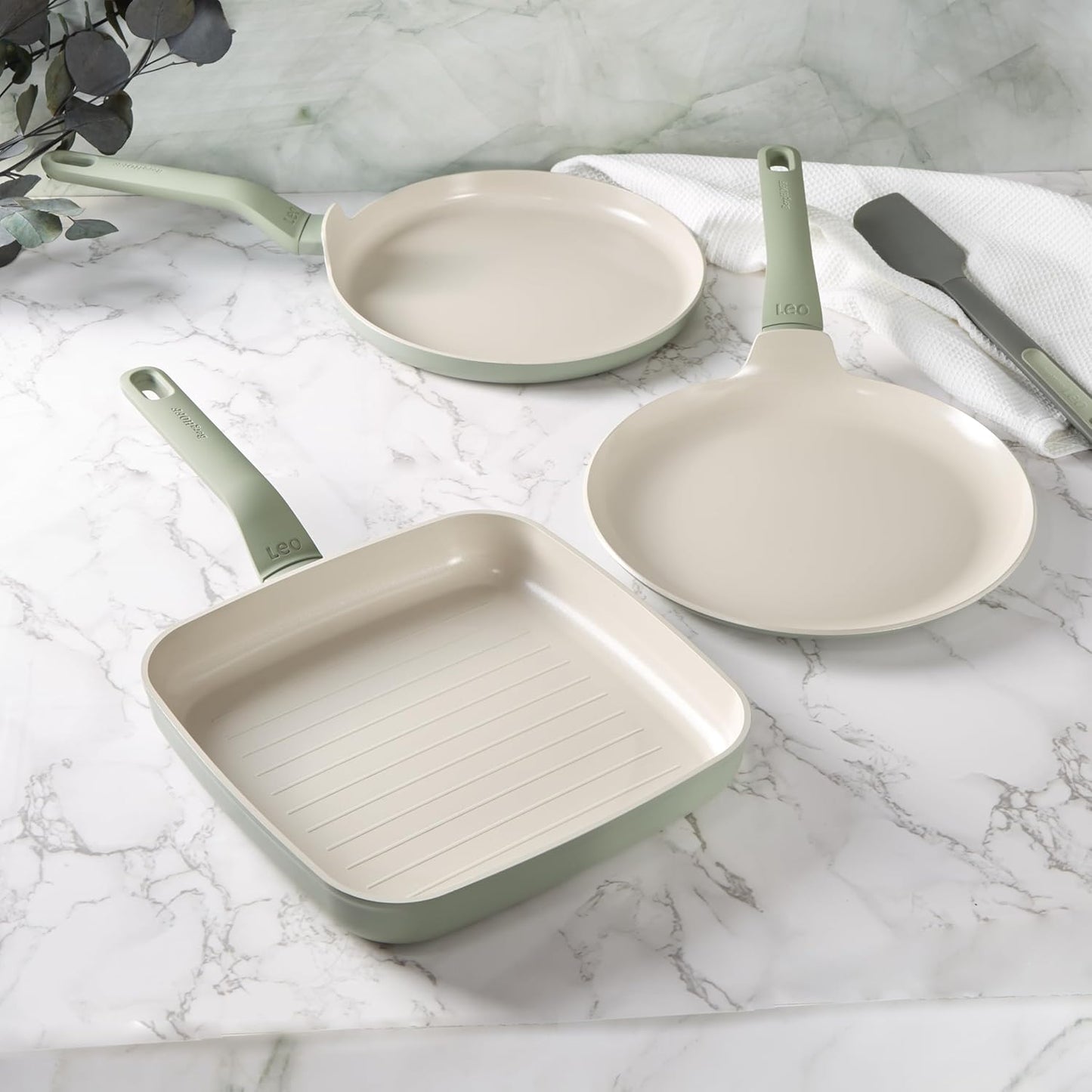 BergHOFF Bistecchiera antiaderente Balance Sage 24cm