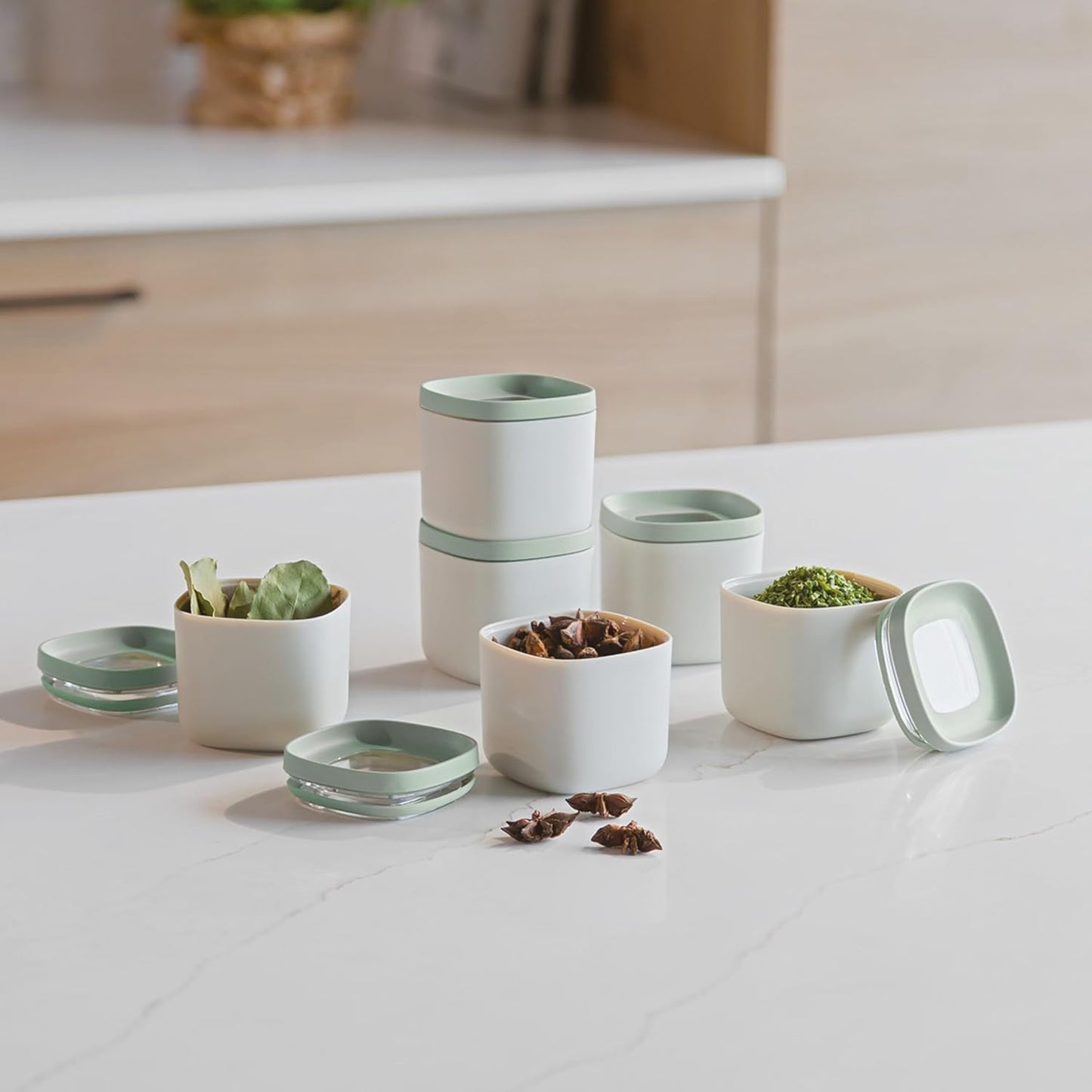 BergHOFF Set di 4 piccoli contenitori per alimenti e spezie Balance