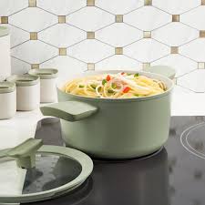 BergHOFF Casseruola antiaderente con coperchio Balance Sage 24cm