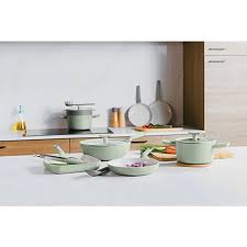 BergHOFF Casseruola antiaderente con coperchio Balance Sage 28cm
