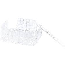 Guzzini - Tiffany, Portatovaglioli Orizzontale Quadrato con Barra Ferma Tovaglioli - Trasparente, 20 x 20 x h7,3 cm