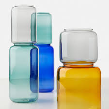 Ichendorf Revolve vaso rosa-ambra-verde h. 25 cm. by Brian Sironi