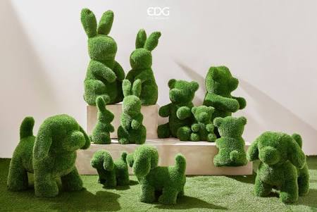 EDG Enzo de Gasperi Decoro Erba Coniglio 48x24x20cm
