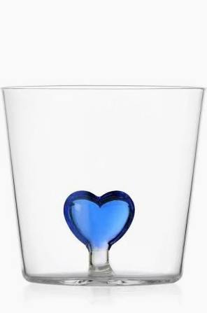 Ichendorf- Hearth Tumbler Bicchiere in vetro borosilicato, collezione Cuore Blu